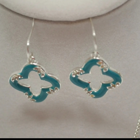 18" Turquoise enamel Avon necklace earrings bracelet Set L7 - Picture 4 of 5